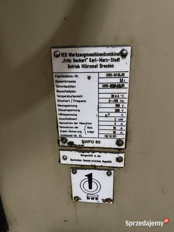 Szlifierka optyczna SWPO 80 Głowno sprzedam