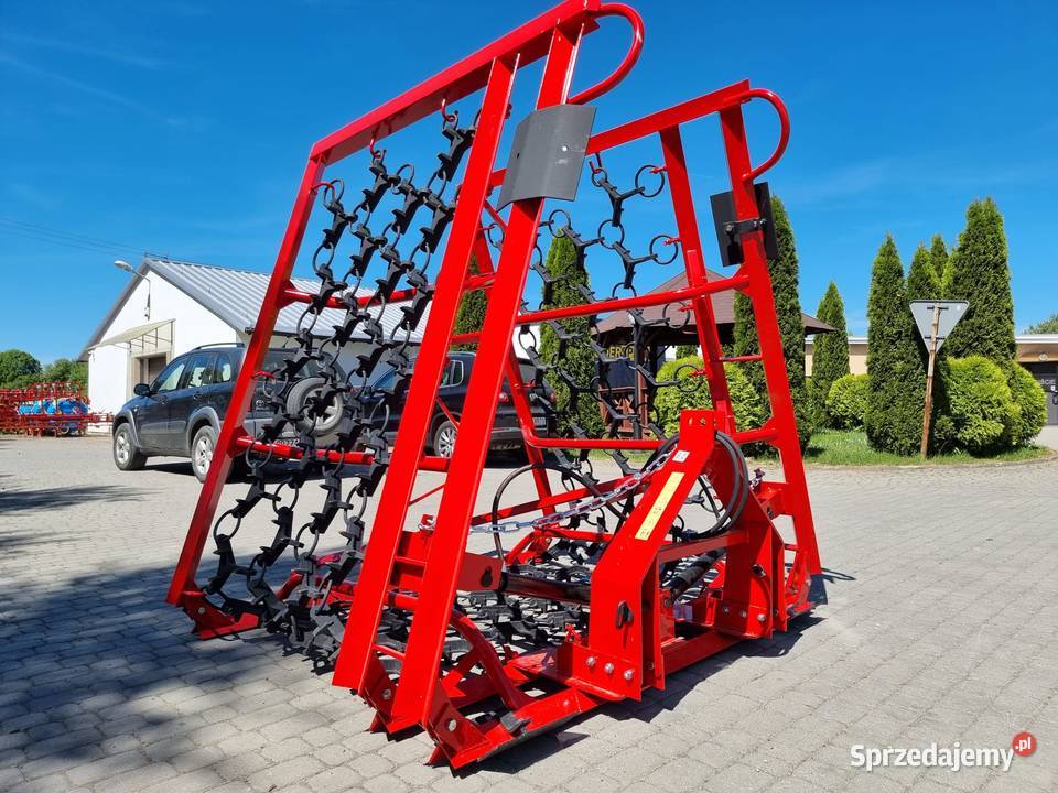 Włóka ŁĄKOWA polowa brona hydrauliczna 3m 4m 5m Mielec