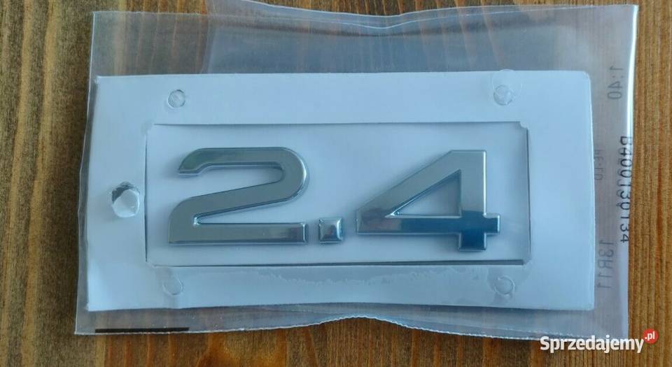 NOWY znaczek klejany 24 srebrny chrom emblemat