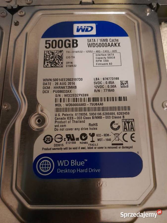 Dyski twarde Western Digital WD Blue WD5000AAKX Dyski Wieliczka