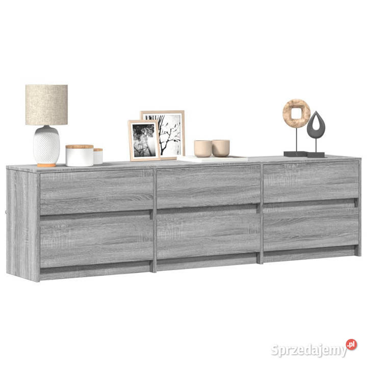 Szafka pod TV z LED szary dąb sonoma 180x34x50 mazowieckie Warszawa
