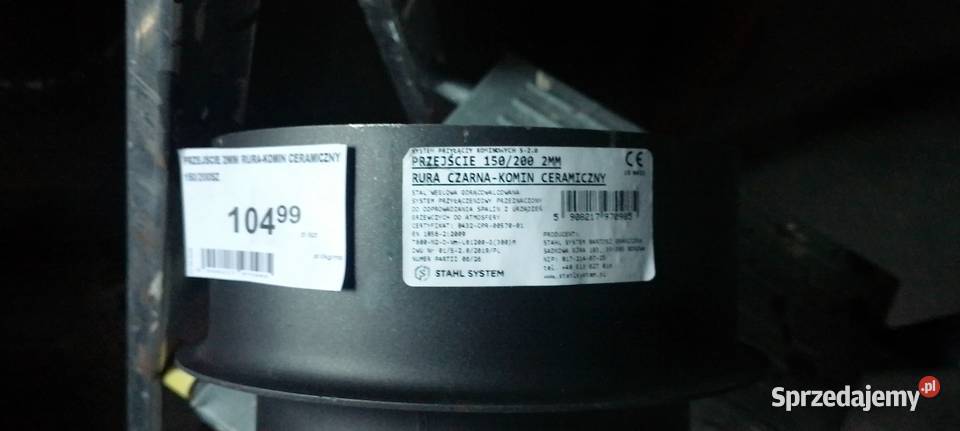 Rura kominowa przejście z 200mm na 150 mm Jarosław sprzedam