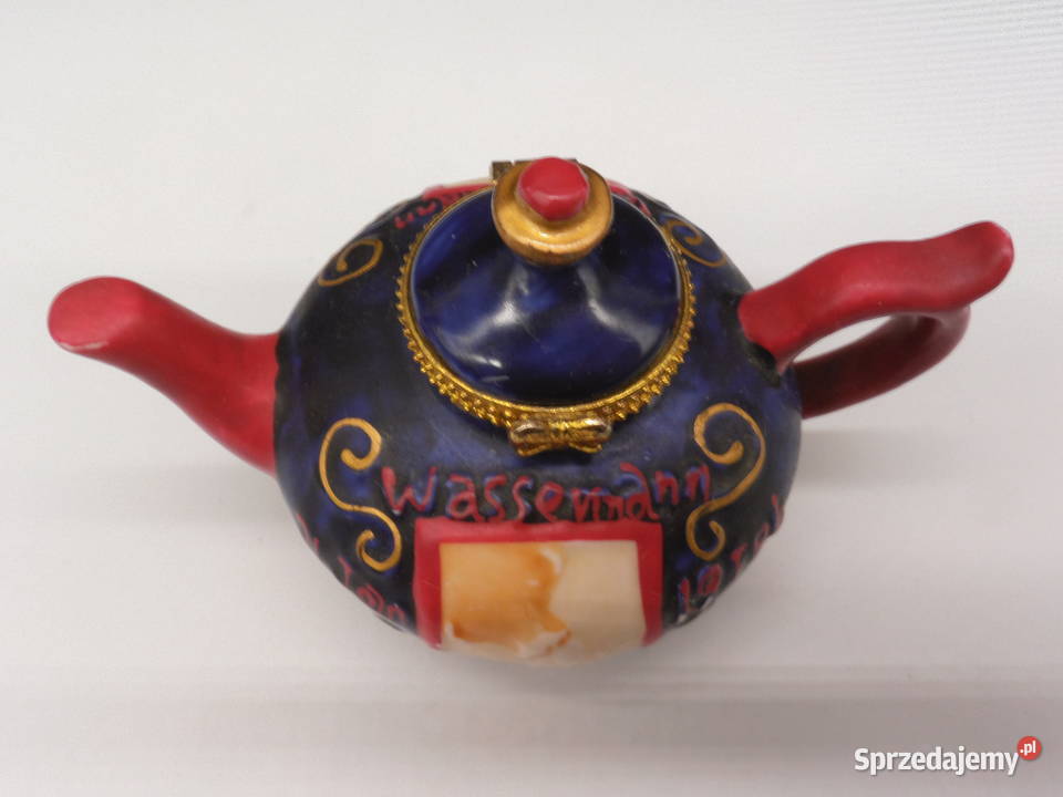 Kolekcjonerska Miniaturowa Szkatułka Czajniczek Raszków