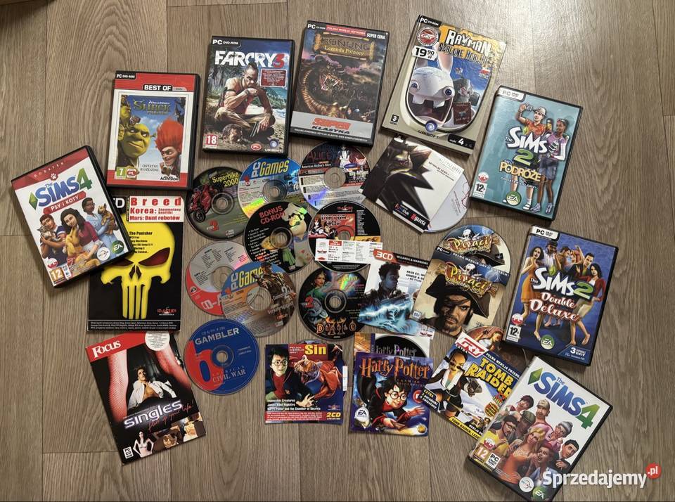 Gry PC zestaw retro Sims Harry Potter Rayman Far mazowieckie Warszawa