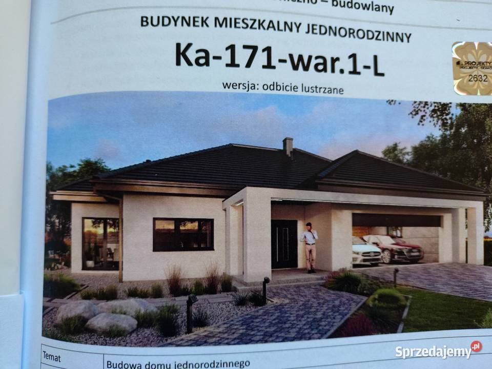 Projekt domu Ka 171 war1 odbicie lustrzane Zajączkowo