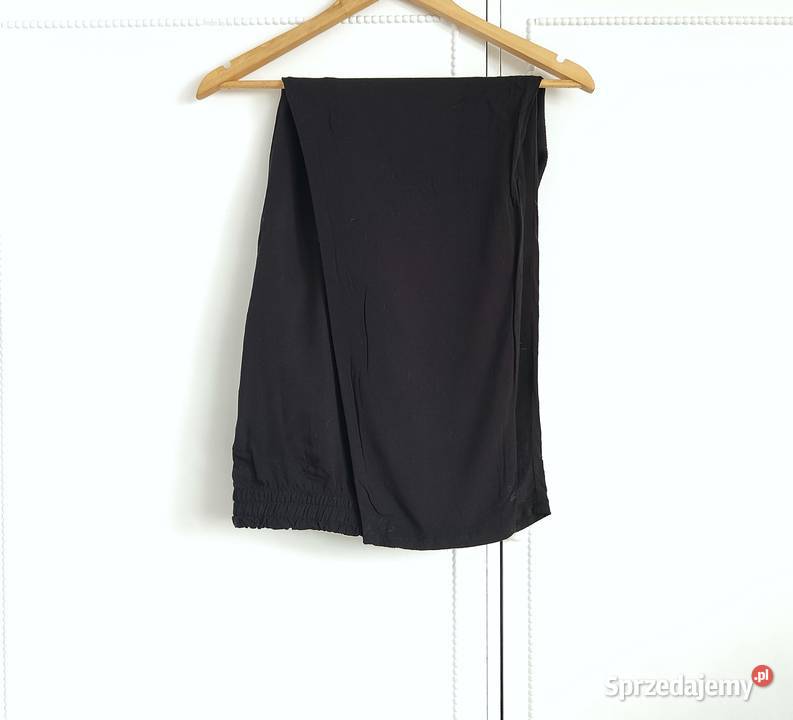 Czarne wiskozowe spodnie z gumką HM XL plus size zachodniopomorskie Szczecin sprzedam