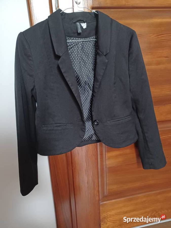 Czarny żakiet marynarka rozmiar S HM elegancki Rzeszów