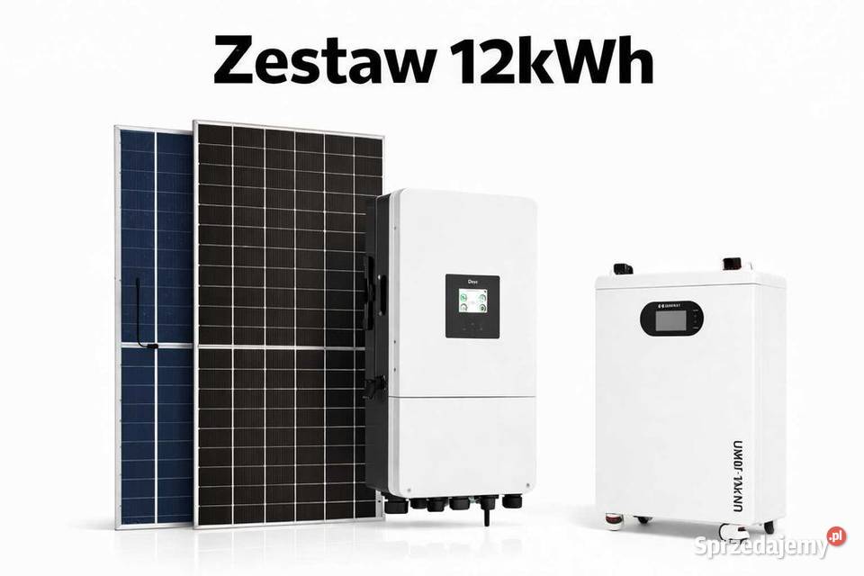 Zestaw budżetowy 12kWh LV panele inwerter 3 fazy sprzedam