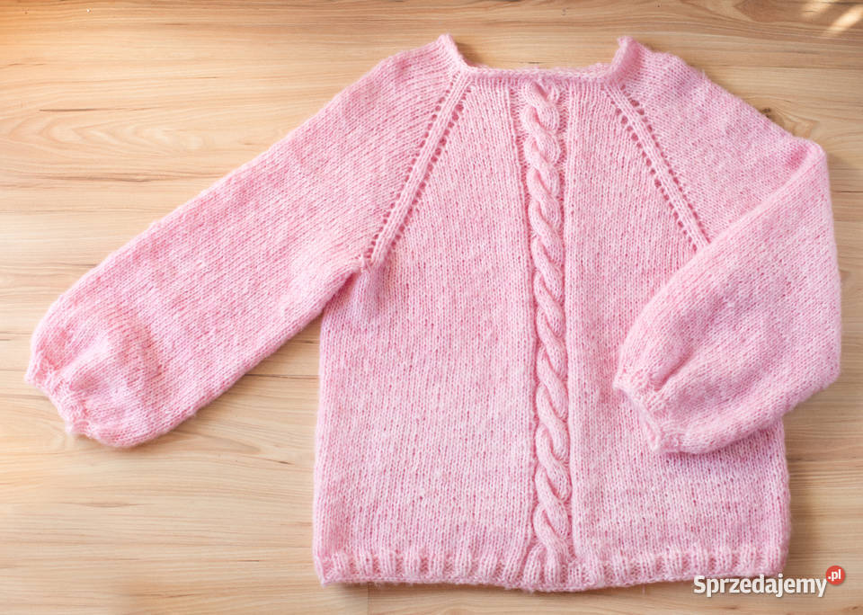 Sweter ręcznie robiony na drutach Oversize Moda i Styl