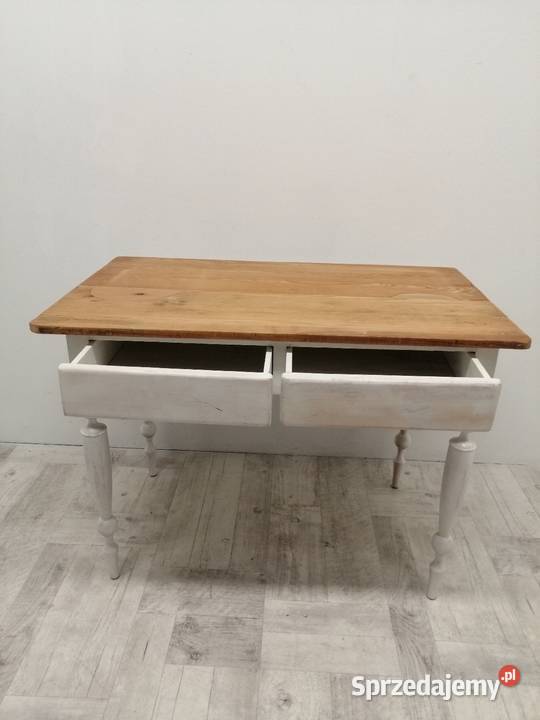 stół wiejski drewniany wintage sosnowy blat
