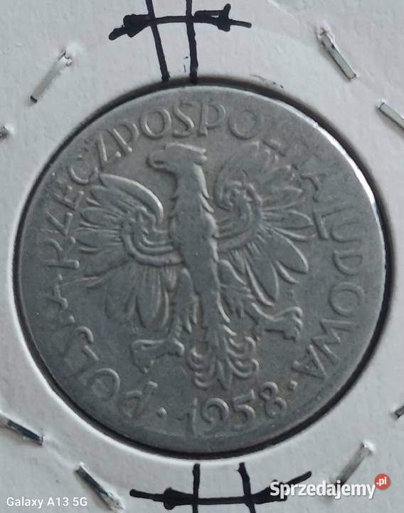 5 złotych Rybak 1958 r 6 Skrętka Konin