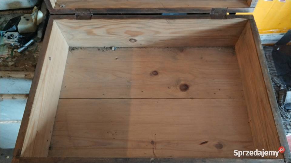 walizka kufer drewniana z drewna Jarosław