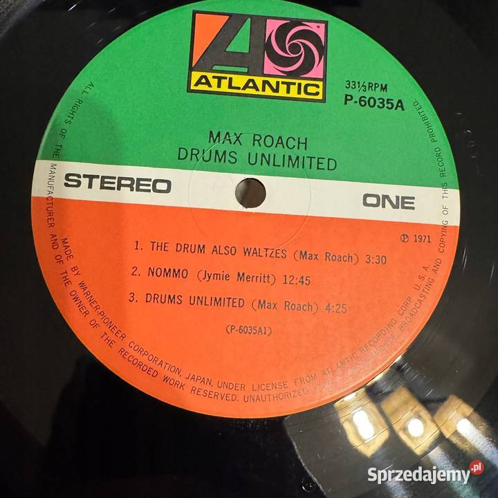 Roach Drums Unlimited EXEX Japan Obi LP 1971 Gdynia