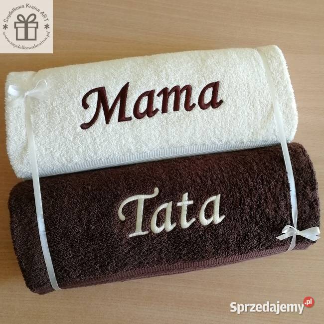 Ręcznik z HAFTEM imię prezent CHŁOPAK DZIEWCZYNA Toruń