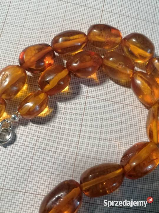 Naszyjnik bursztyn oliwki 54gram Białystok sprzedam