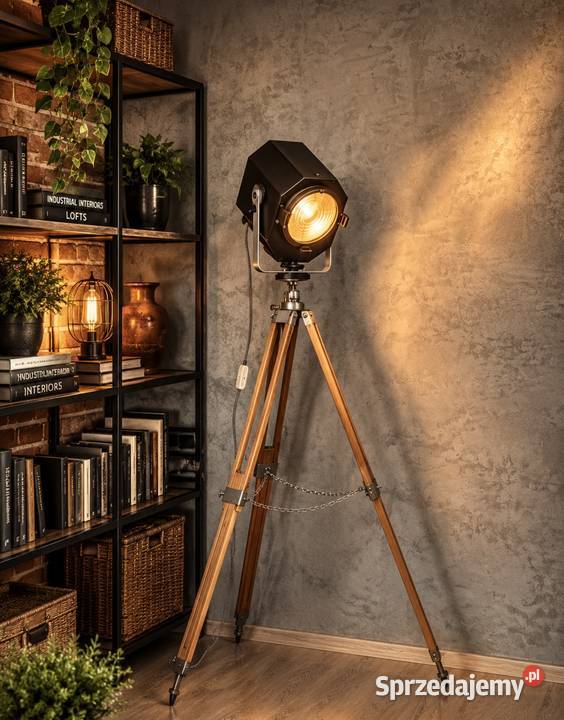 Lampa teatralna PRL Vintage loft Lampki biurkowe Poznań sprzedam
