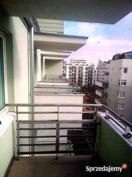 Siatki zabezpieczające balkon kota Montaż Bez Warszawa usługi dla zwierząt