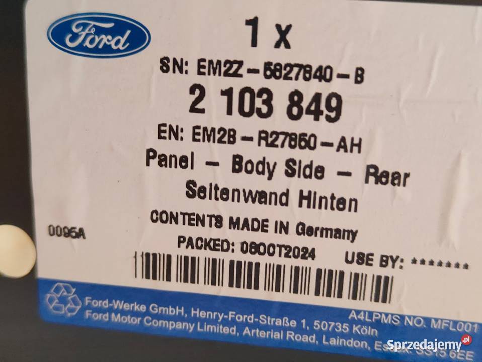 Błotnik Prawy Tył Ford S II EM2BR27850 wielkopolskie Pleszew
