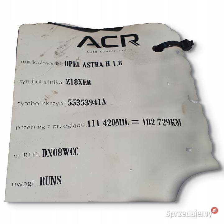 ROZRUSZNIK Opel Astra III H 18 16V 55556092 lubelskie Chełm