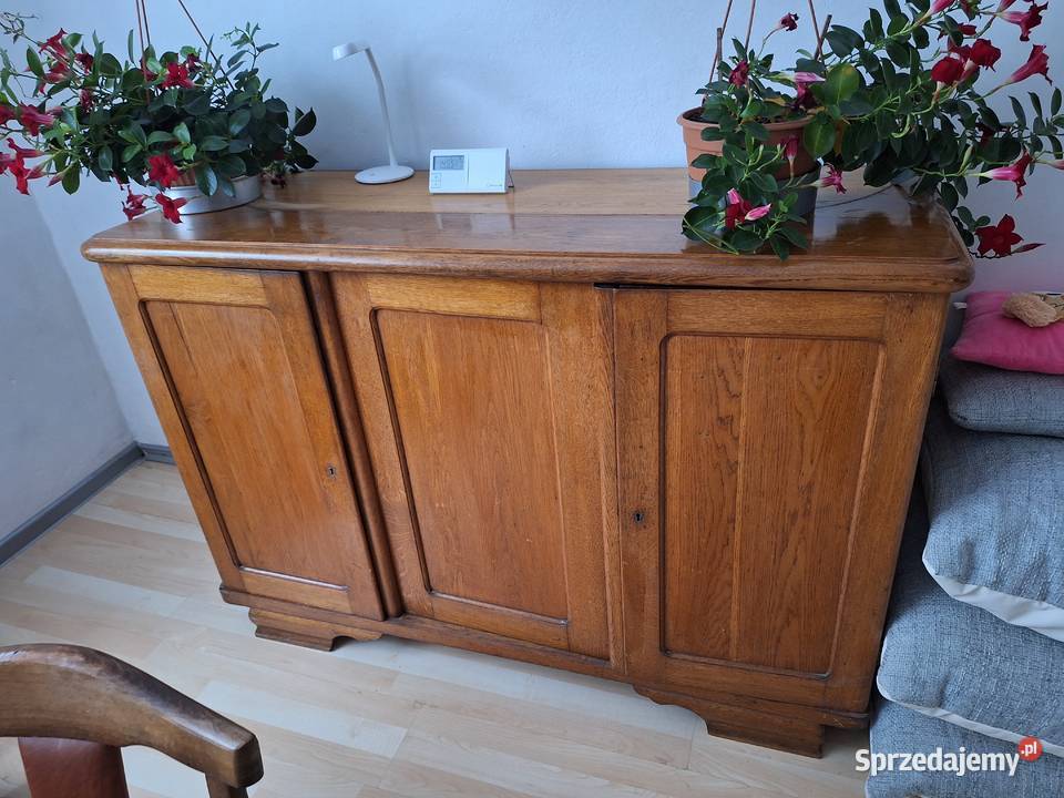 Kredens przed wojenny drweniany beż nadstawki Sochaczew sprzedam