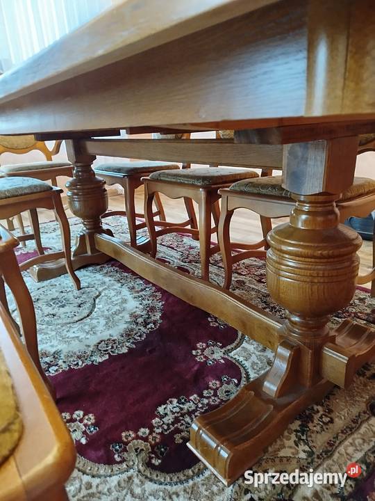 Duży stół rozkładany plusk krzesła komplet Rabka-Zdrój