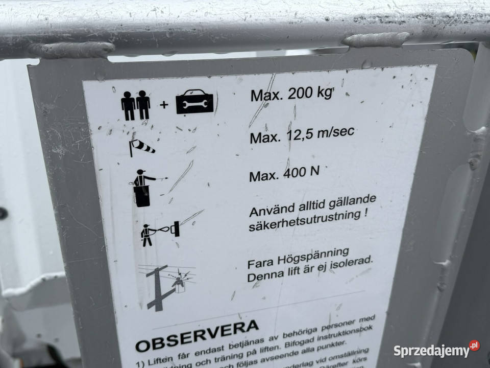 Nissan Cabstar Zwyżka Podnośnik Koszowy Widełki