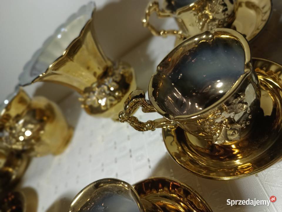 Zestaw do kawy pozłacany Warszawa