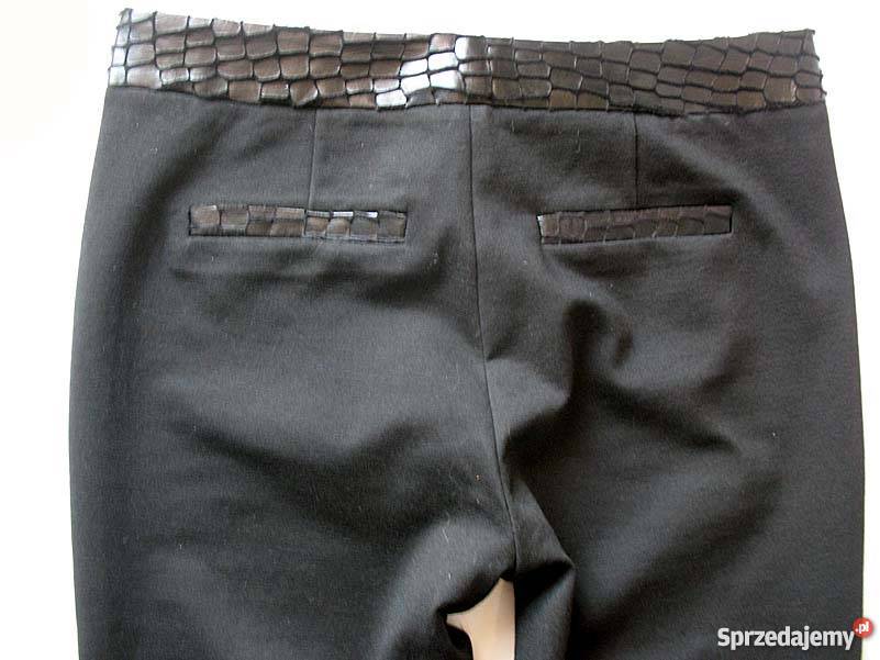 NOWE CZARNE SPODNIE DŻINS JEANS 38 M biodra Siedlce