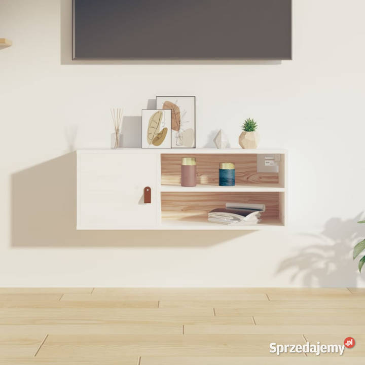 Szafka ścienna biała 80x30x30 lite drewno Półki mazowieckie Warszawa