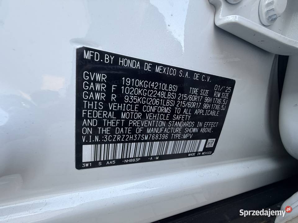 Honda ZRV 20 iVTEC 160 Automat 4X4