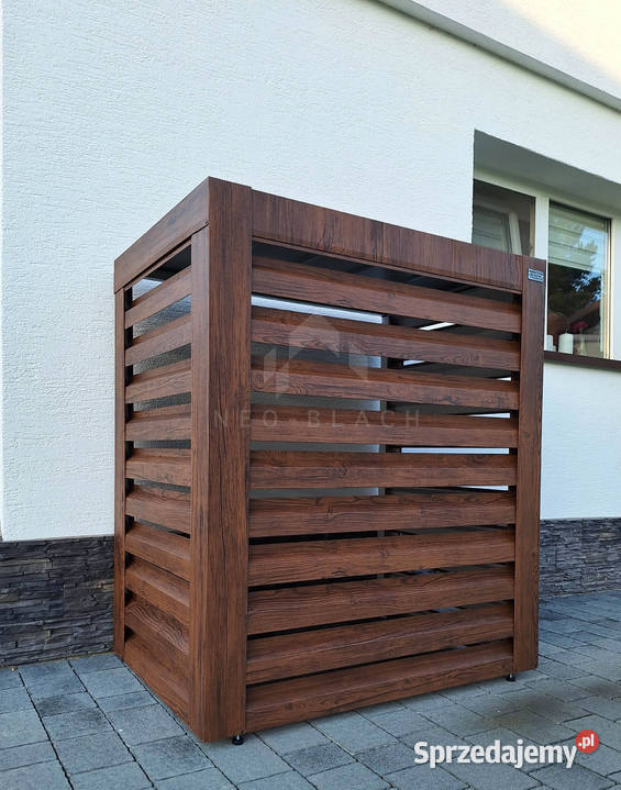 Osłona pompy ciepła 80x40x120 ciemny orzech Wrocław