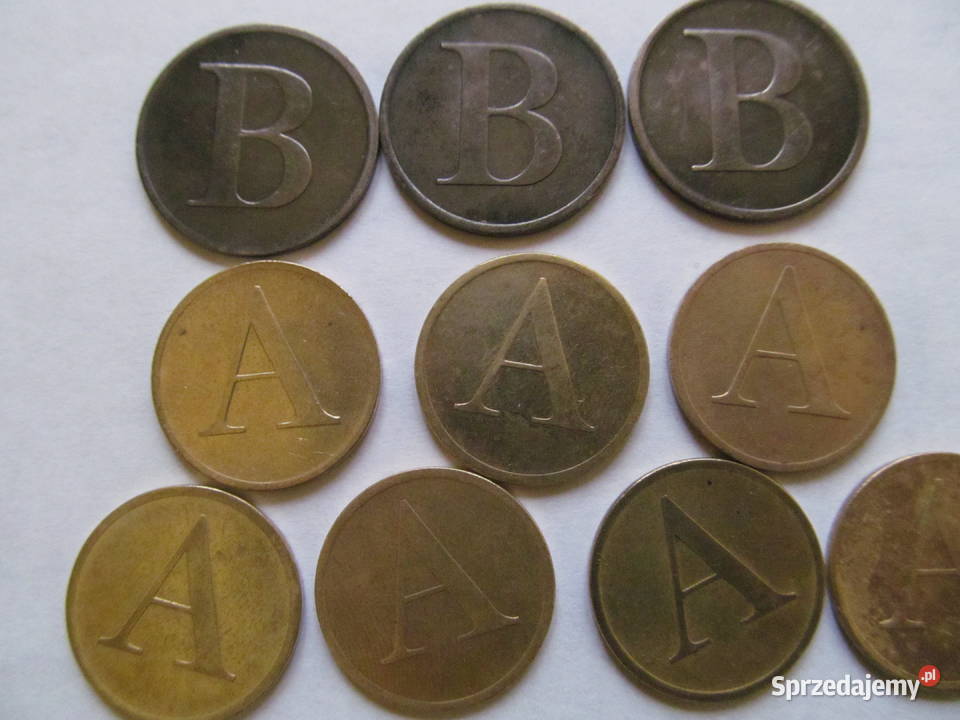 żeton telefoniczny typ A i B zestaw Lublin