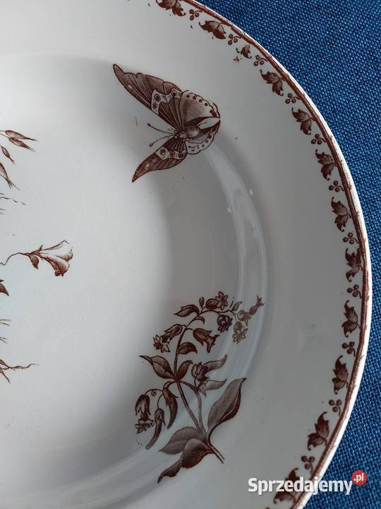 Antyczny talerz głęboki 2 Sarreguemines UC Skwierzyna
