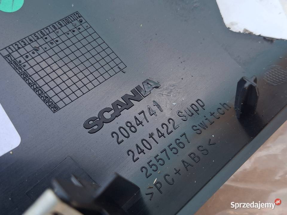 SCANIA R S OSŁONA ZAŚLEPKA DESKI KONSOLI PRAWA Bieleń