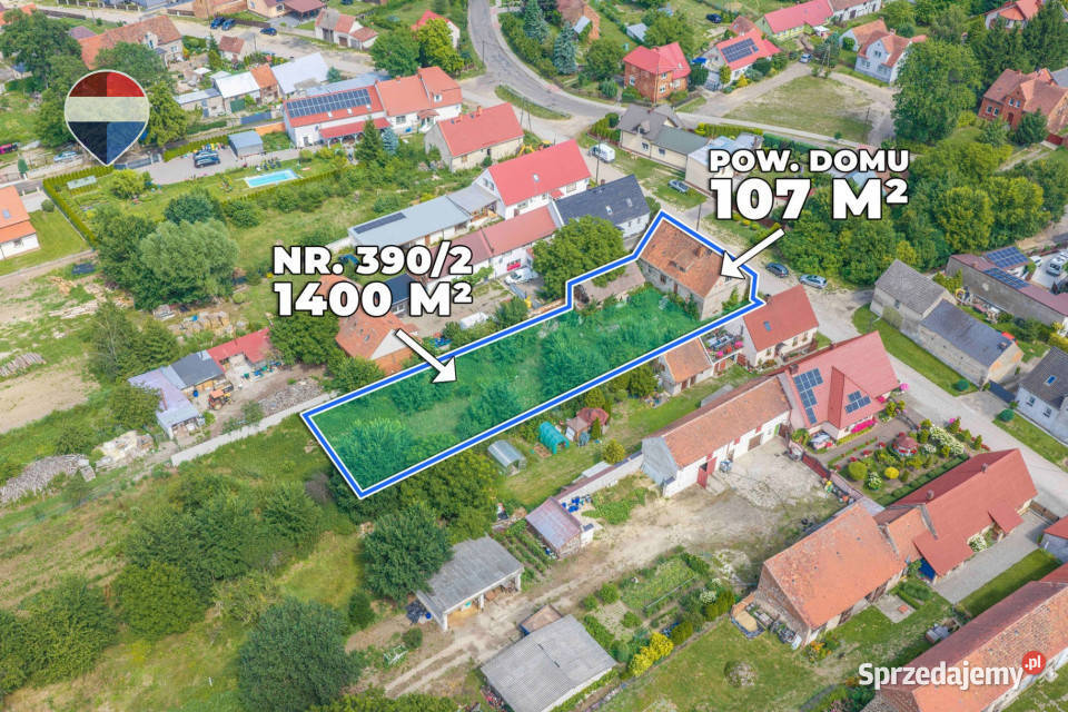 Dom do własnej aranżacji działka 1400 m Niedoradz