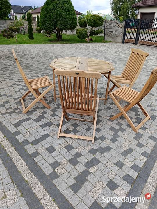 Meble ogrodowe drewniane składane Lipno