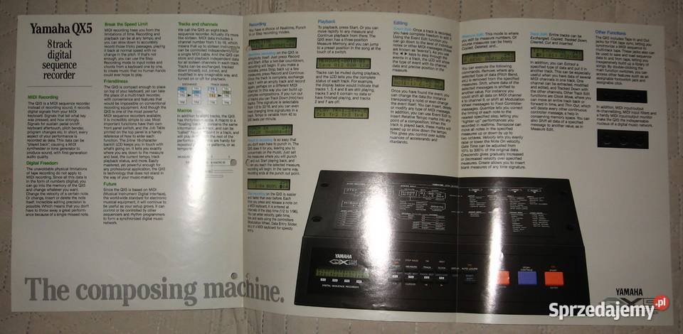Yamaha QX5 Digital Sequence Recorder broszura