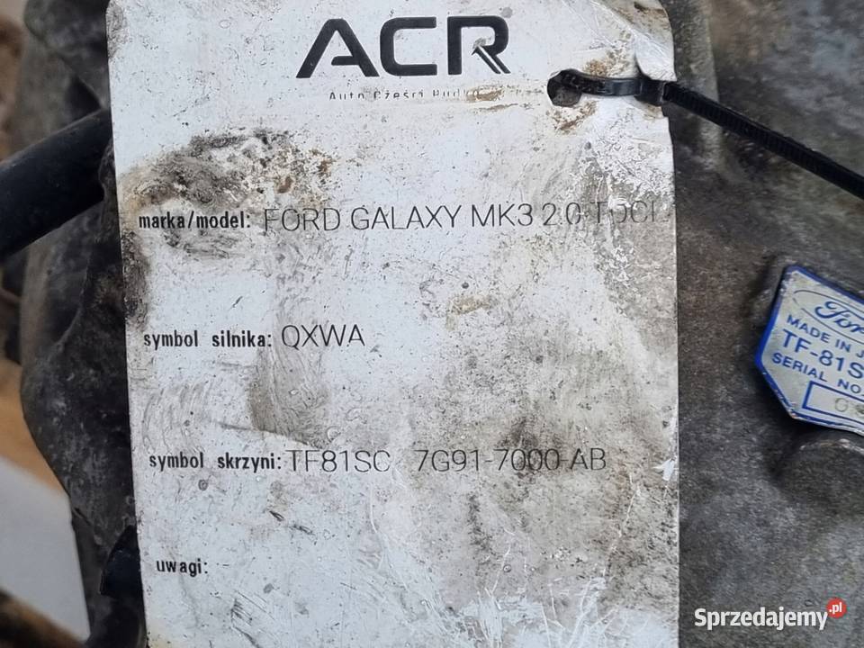 AUTOMATYCZNA SKRZYNIA BIEGÓW Ford S S 20 TDCI Rudka