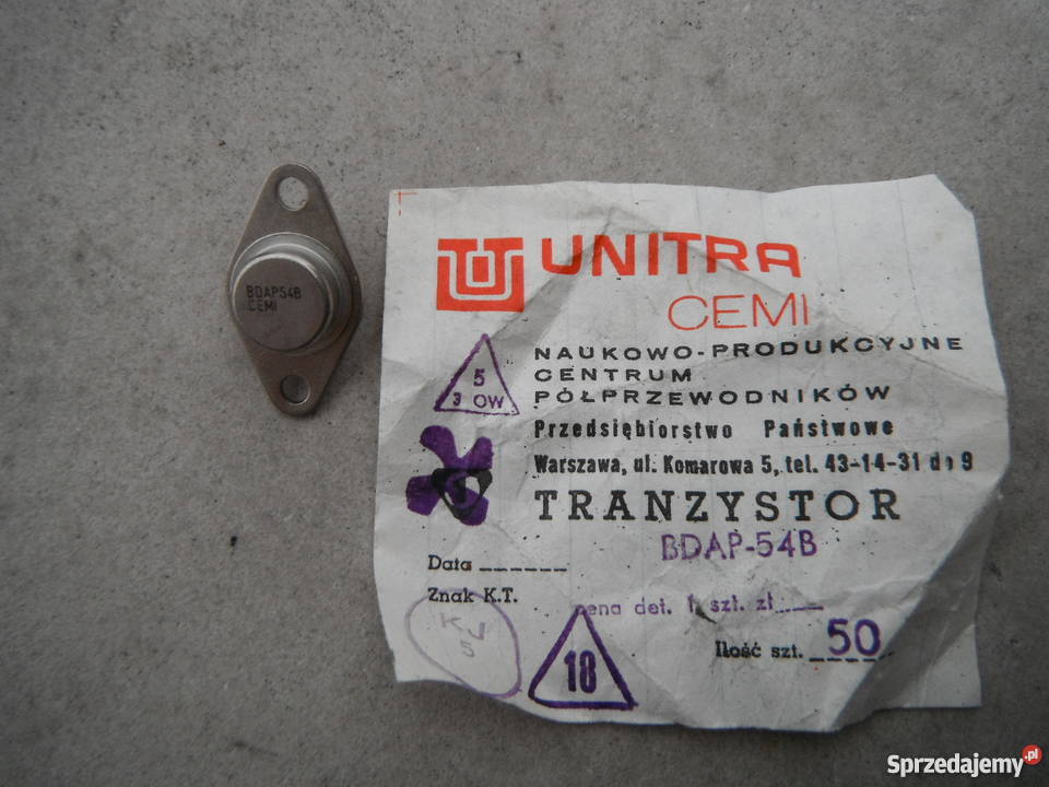 BDAP54B Tranzystor Unitra Cemi bdap54b Nowe Chlewiska sprzedam