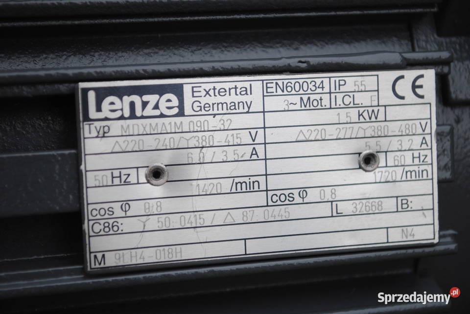 Motoreduktor 15kw 32obrmin Firmy LENZE Kargowa