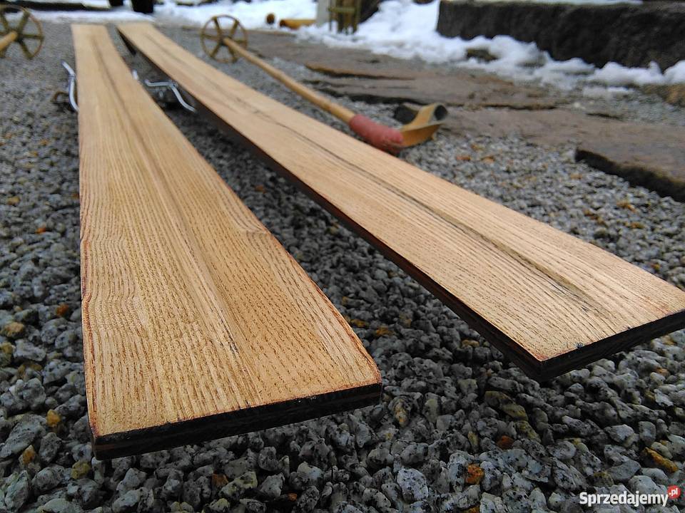 Stare drewniane narty retro z kijami Szklarska Poręba