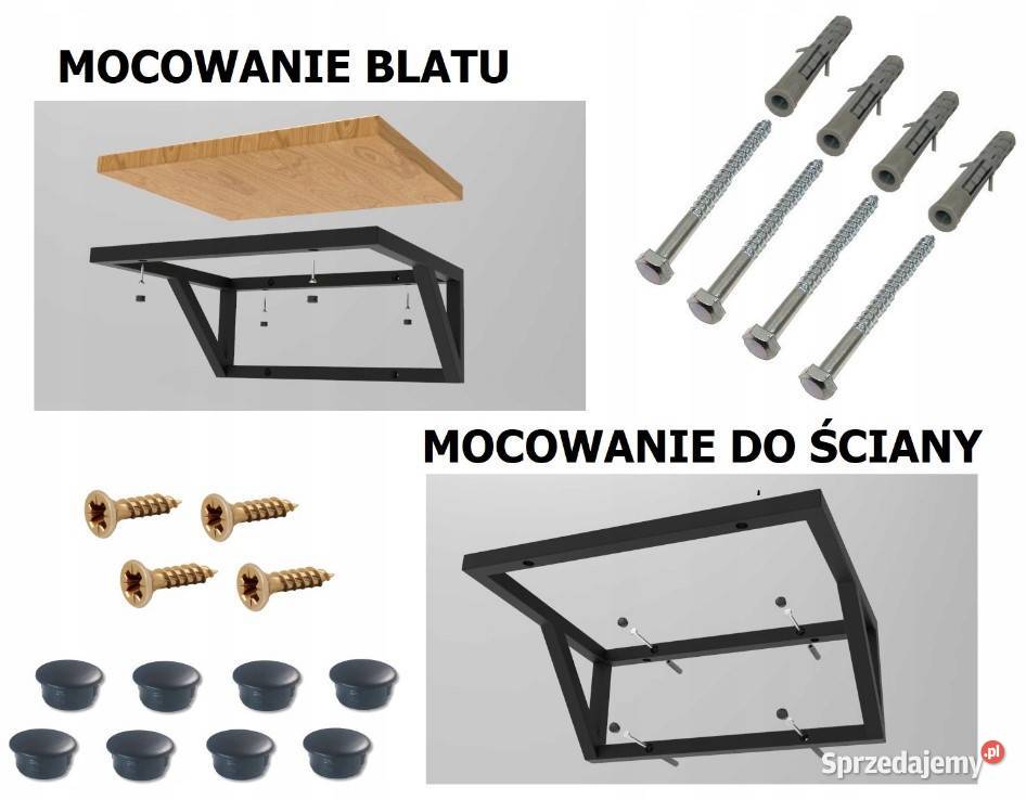 Konsola łazienkowa stelaż pod umywalkę półka Wieszaki