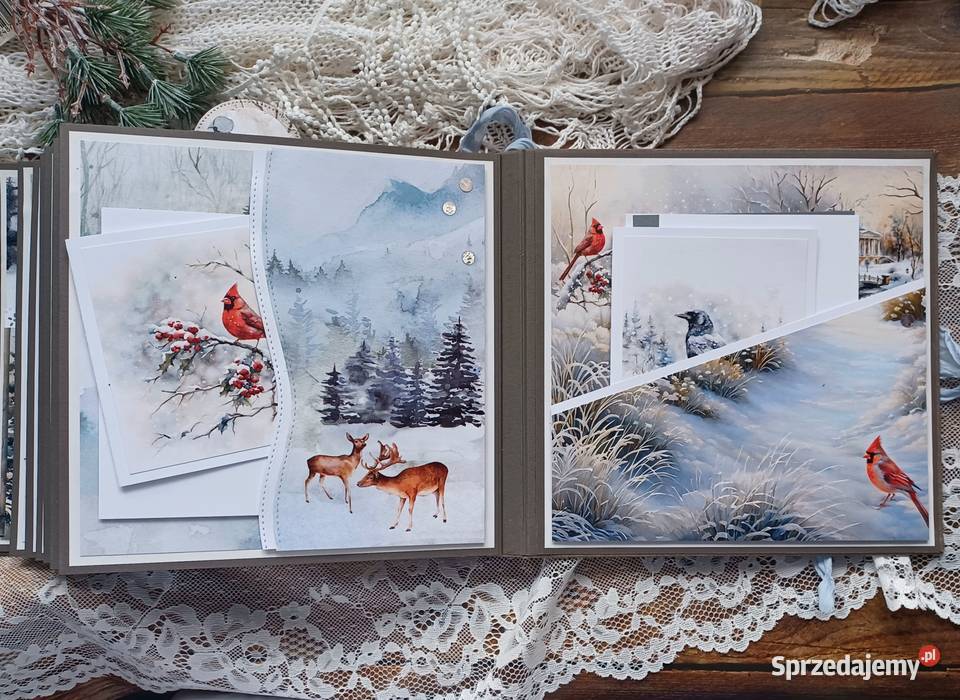 Zimowy album foto prezent rękodzieło Rękodzieło Mszana Dolna