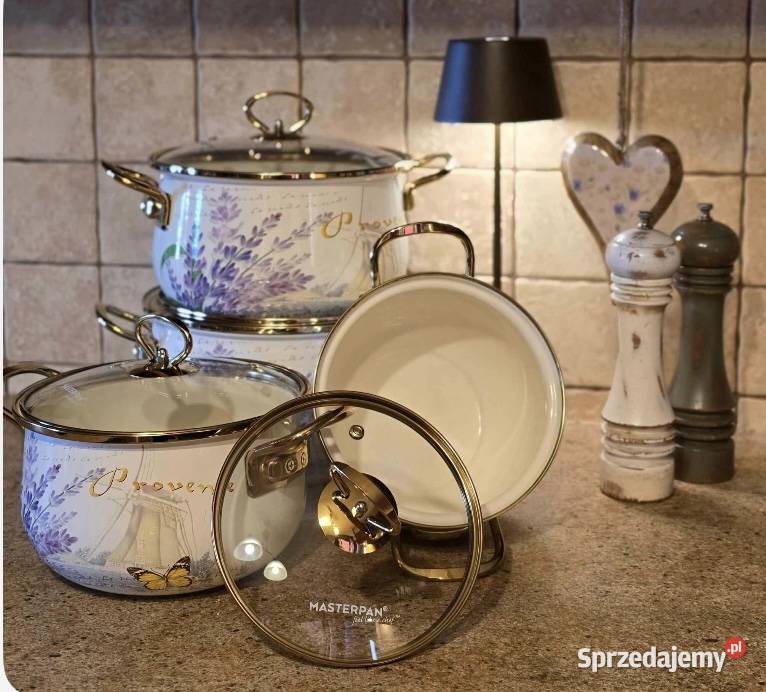 Promocja 199 zl Garnki emaliowane Lawenda Zabrze