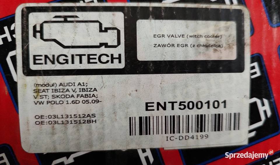 Zawór EGR z chłodnicą AUDI A1 Seat Skoda VW osobowe Olsztyn