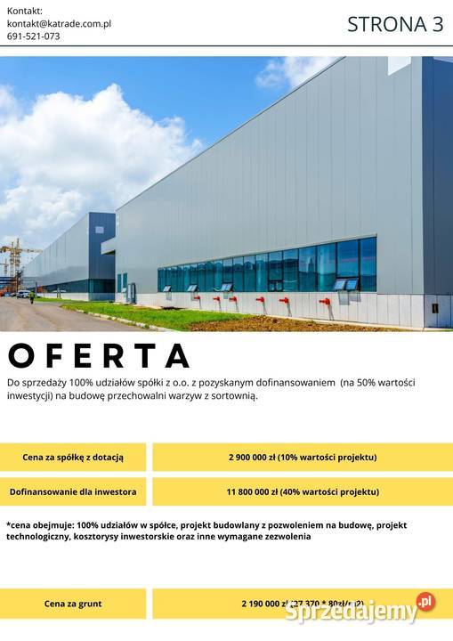 Spółka z dotacją i pozwoleniem na budowę