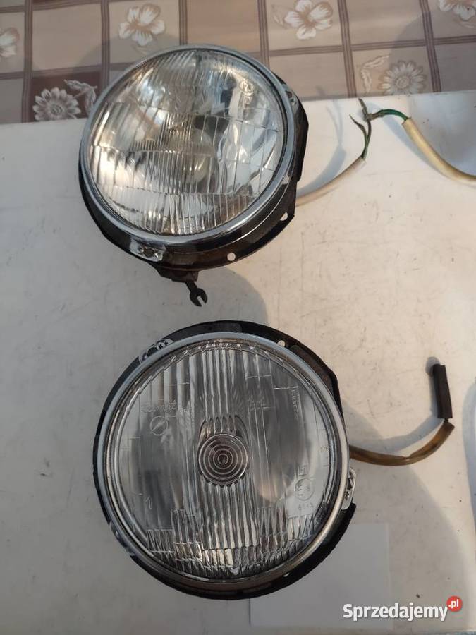FIAT 125P LAMPY PRZÓD ZELMOT ORYGINAŁ KOMPLET Lampy przednie lubelskie Lublin