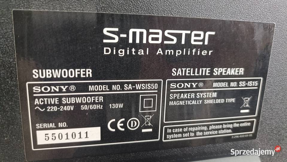 SONY SAWSIS50 Subwoofer Poznań