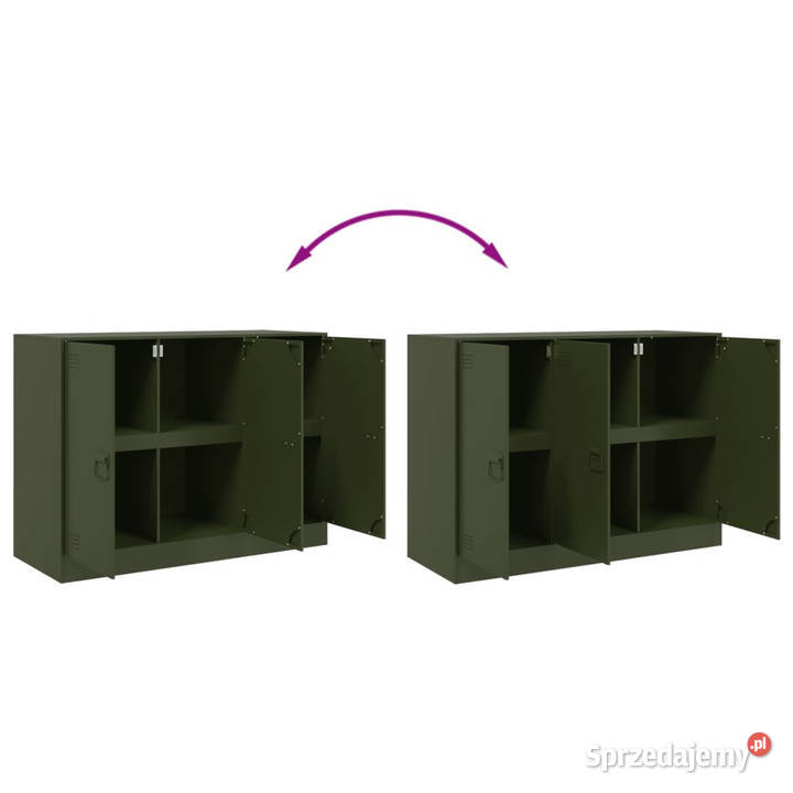 Szafka oliwkowa 99x39x73 stal WM841725 Warszawa sprzedam
