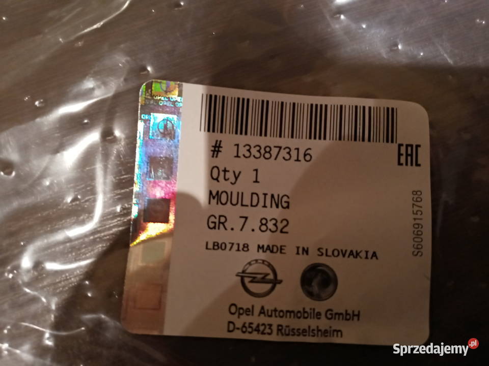 Opel Astra J lift listwa zderzaka przód 13387316 wielkopolskie Poznań